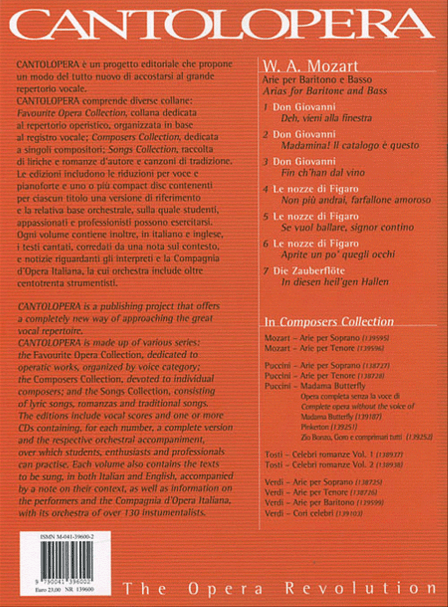 Mozart Arias for Baritone and Bass Voice Solo scores gallery preview page 2
