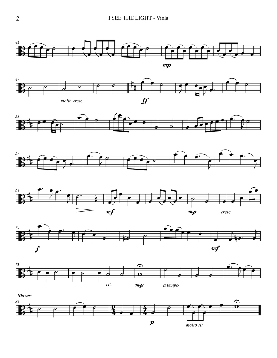 I See The Light String Orchestra scores gallery preview page 6