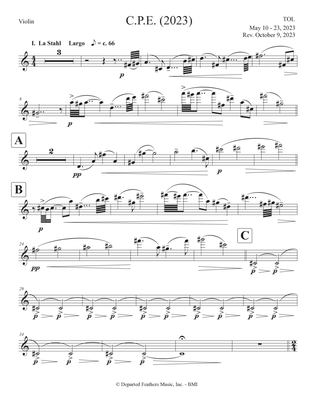 C.P.E. (2023) violin part