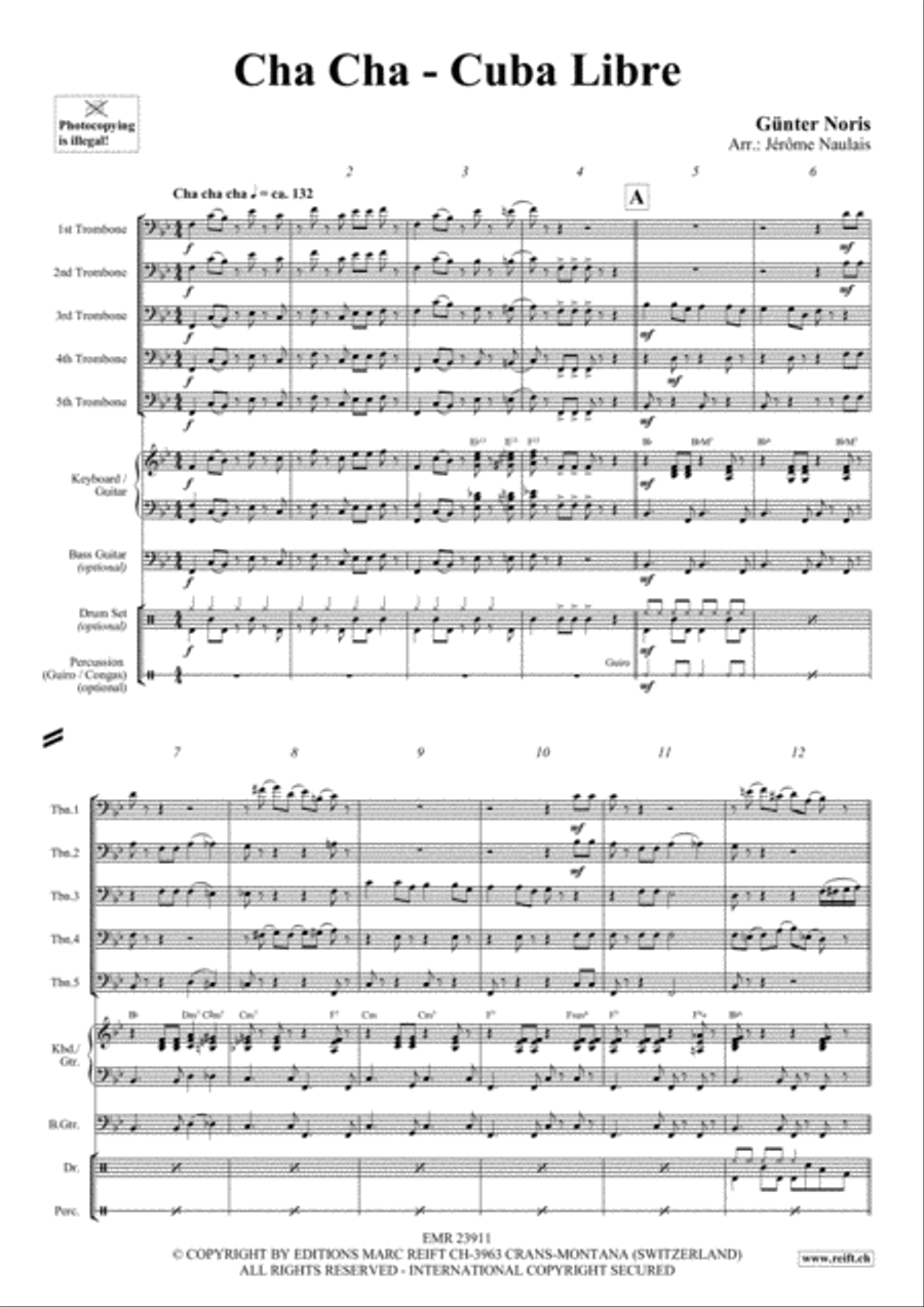 Cha Cha - Cuba Libre Trombone scores gallery preview page 3