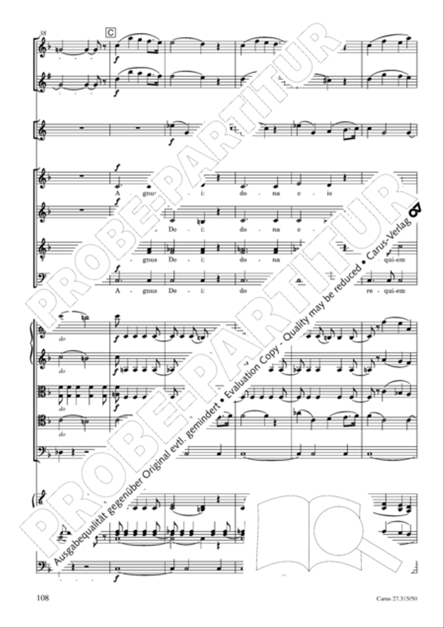 Requiem in C major 4-Part scores gallery preview page 111
