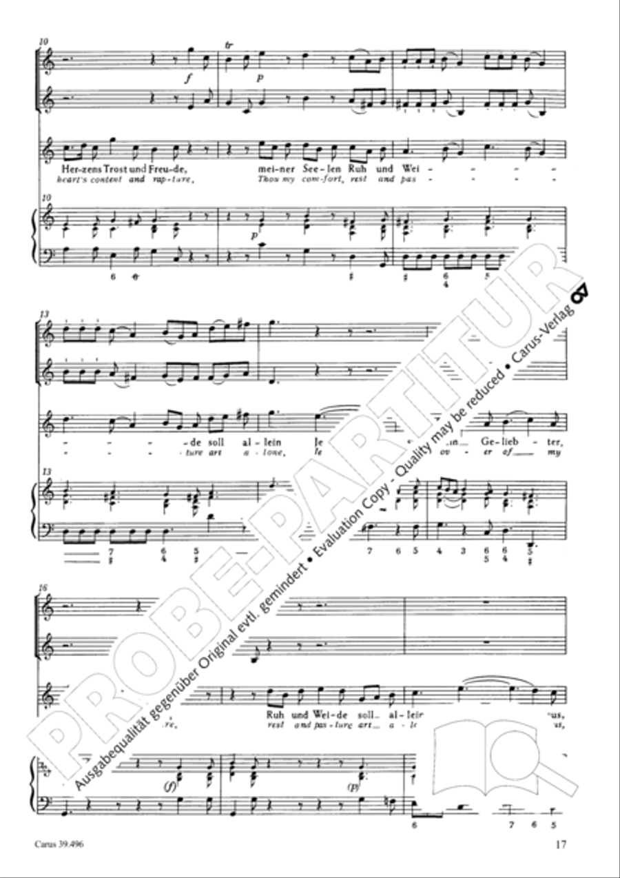 Triumph, O heavens (Jauchzet, ihr Himmel) SA scores gallery preview page 18