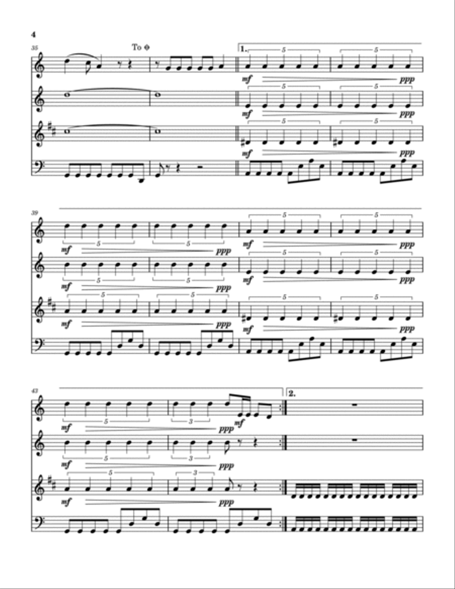 I Ran (so Far Away) Woodwind Quartet scores gallery preview page 5