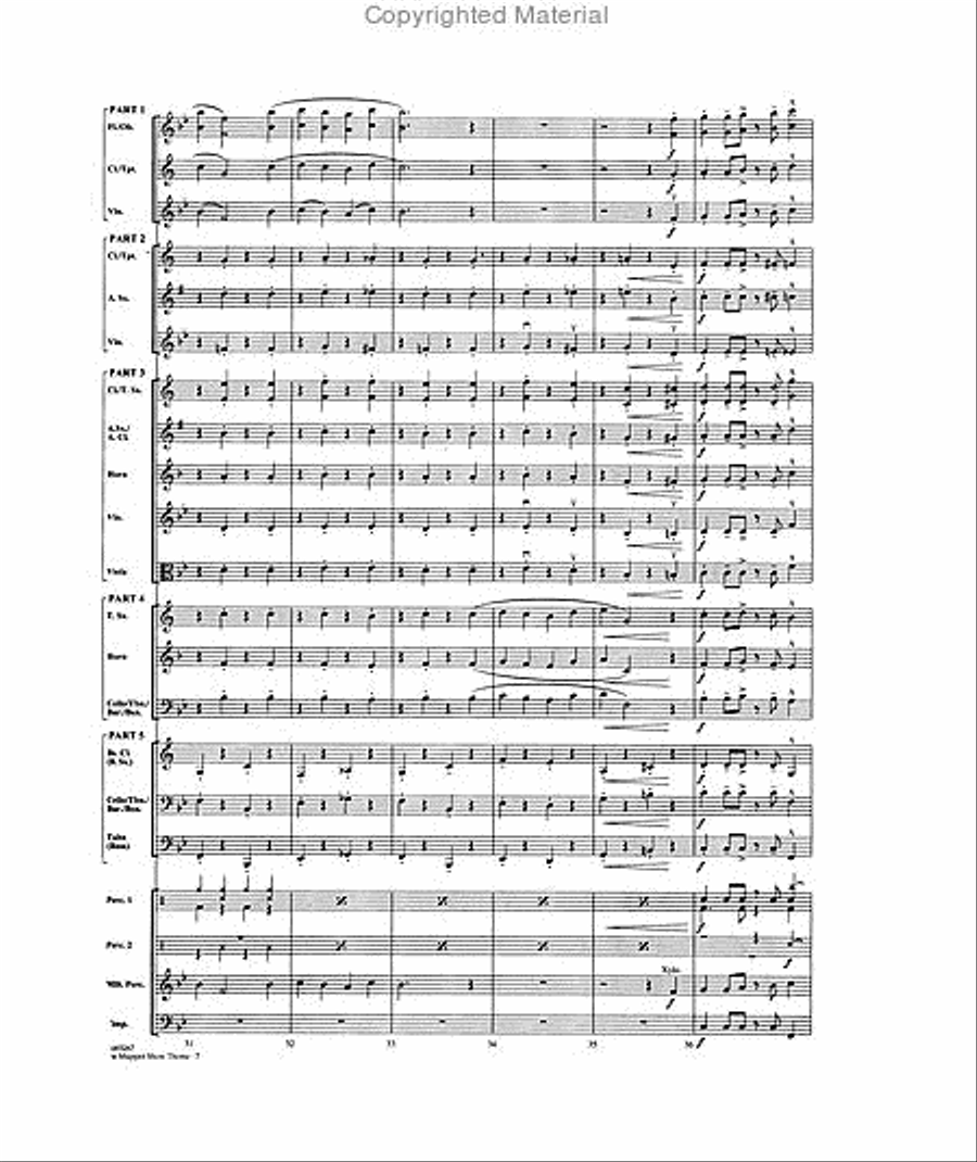 The Muppet Show Theme Concert Band scores gallery preview page 6
