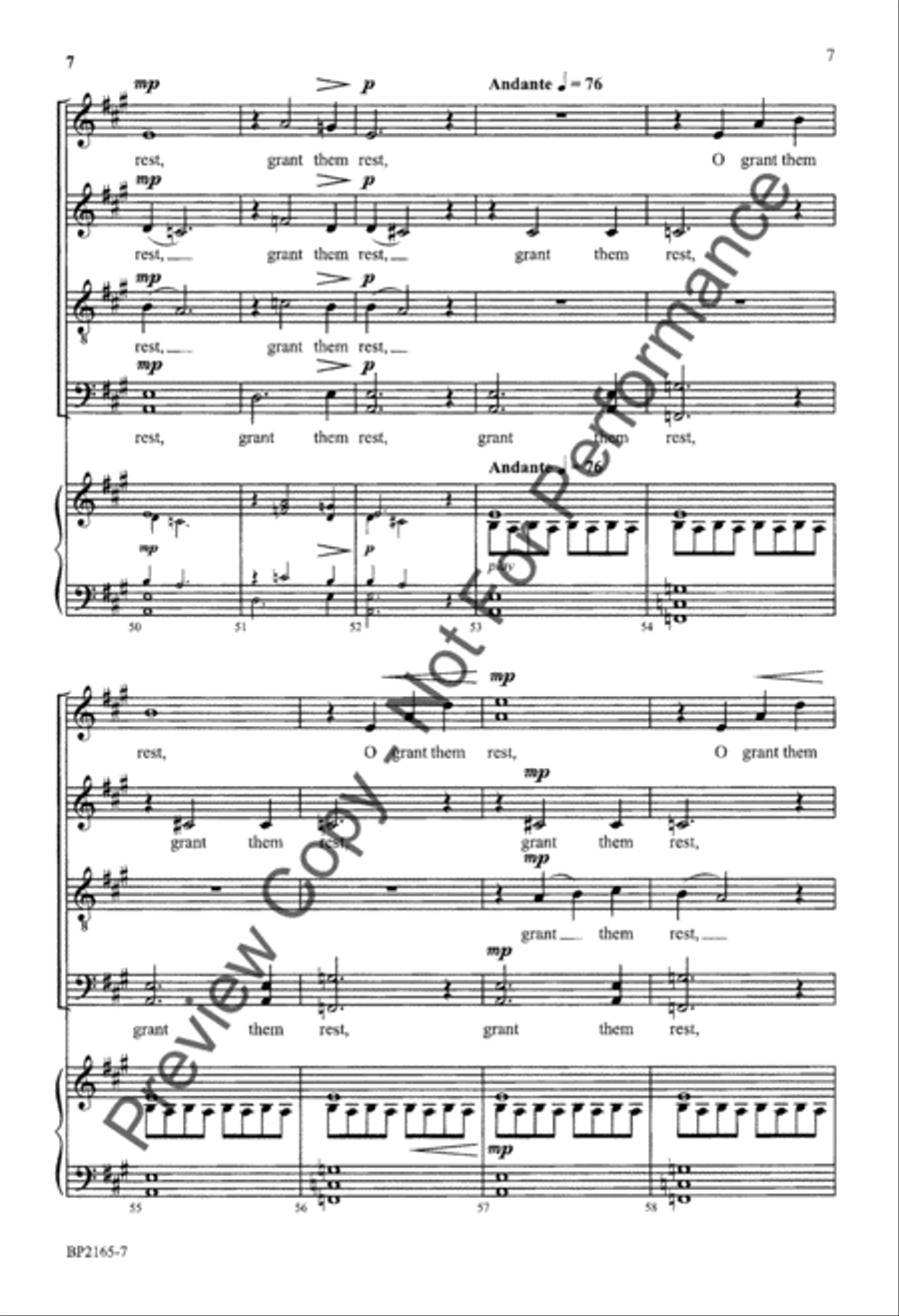 Agnus Dei (from Requiem) Agnus Dei (from Requiem) 4-Part scores gallery preview page 8