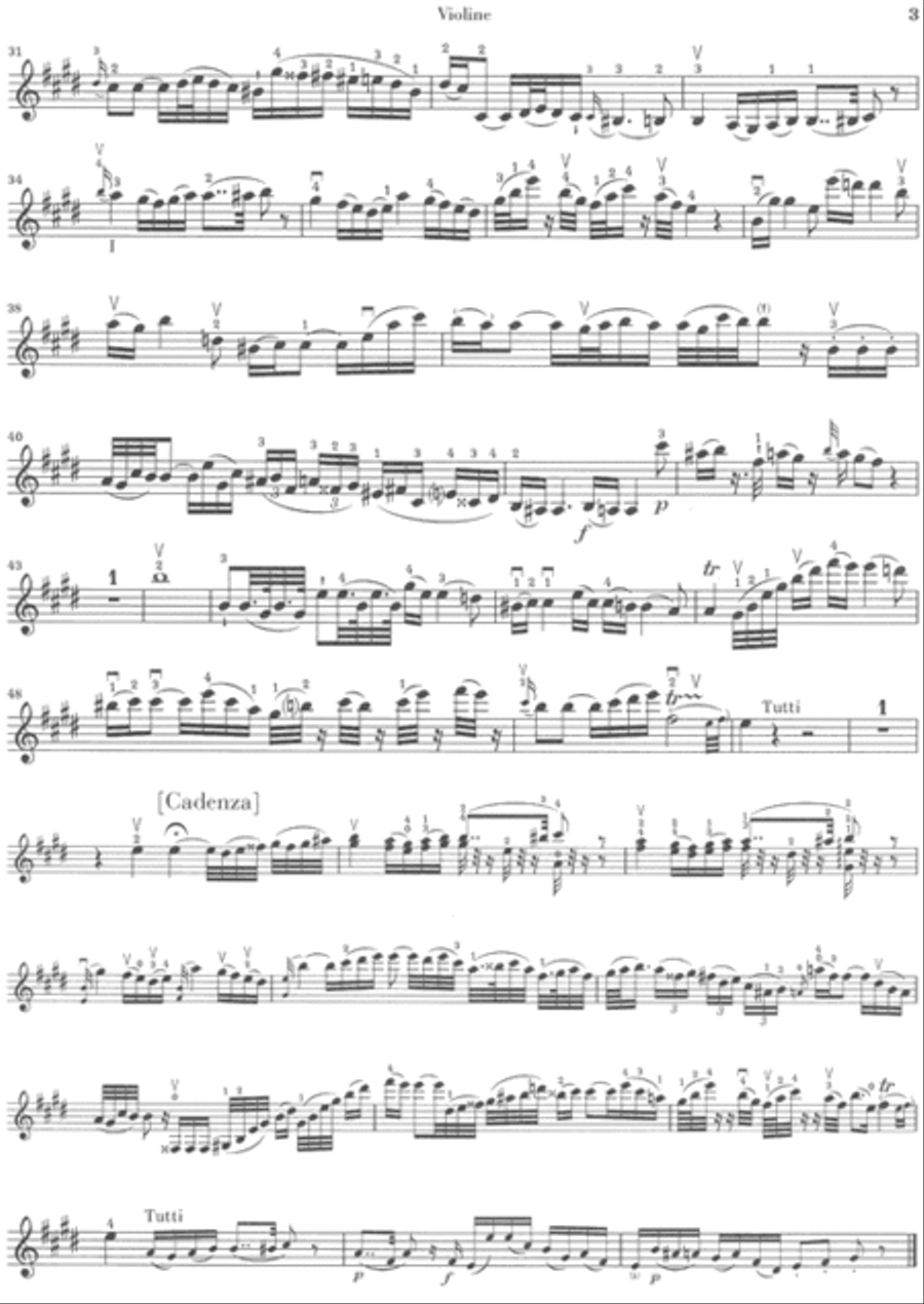 Single Movements for Violin and Orchestra K261, 269 and 373 Violin Solo scores gallery preview page 4