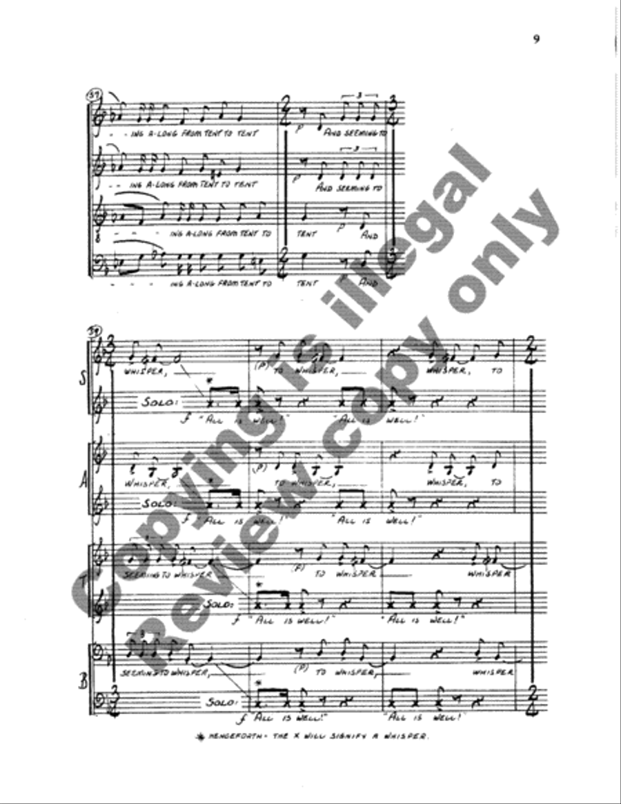 Paul Revere's Ride 4-Part scores gallery preview page 34