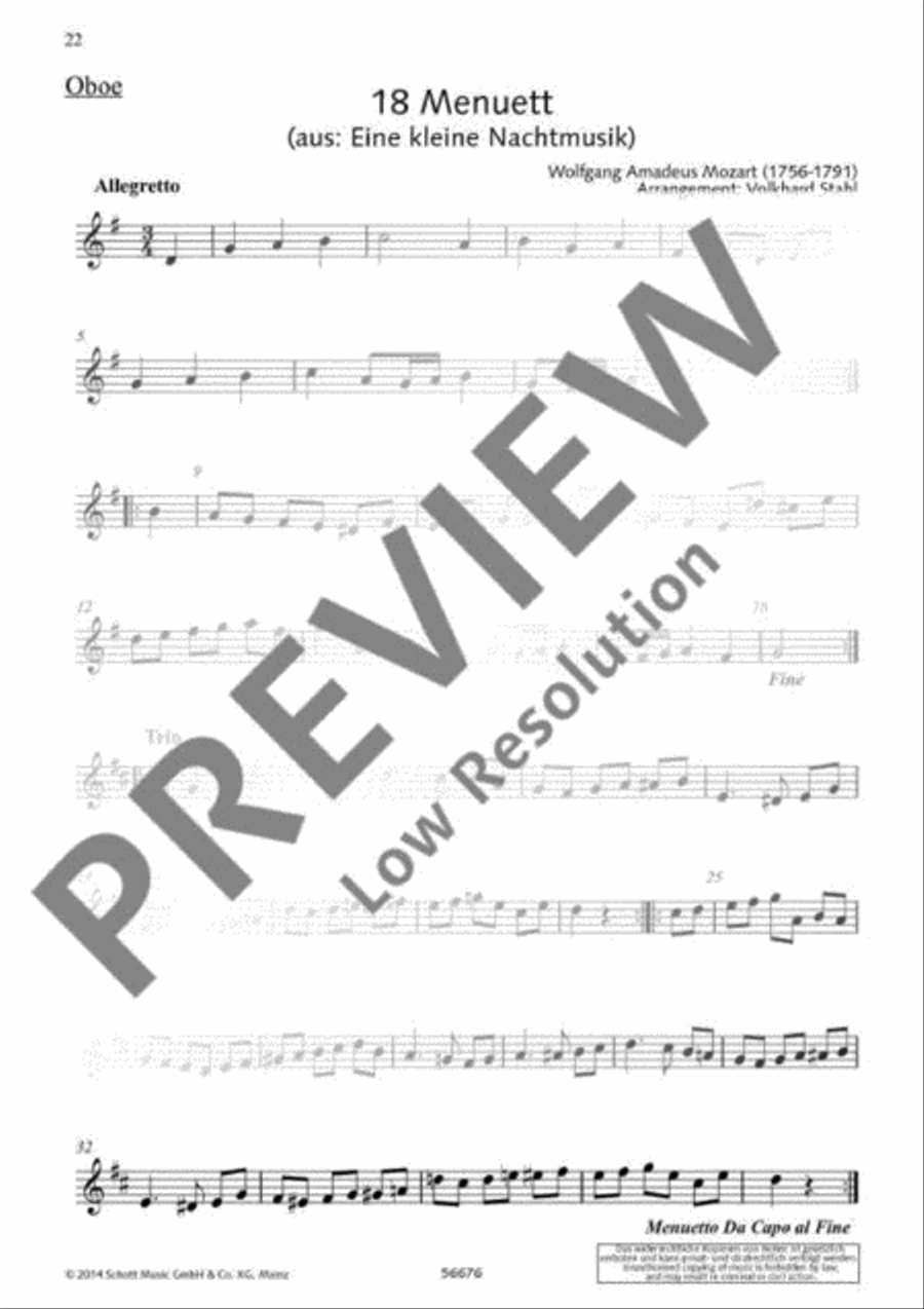 Eine kleine Nachtmusik Bassoon scores gallery preview page 6