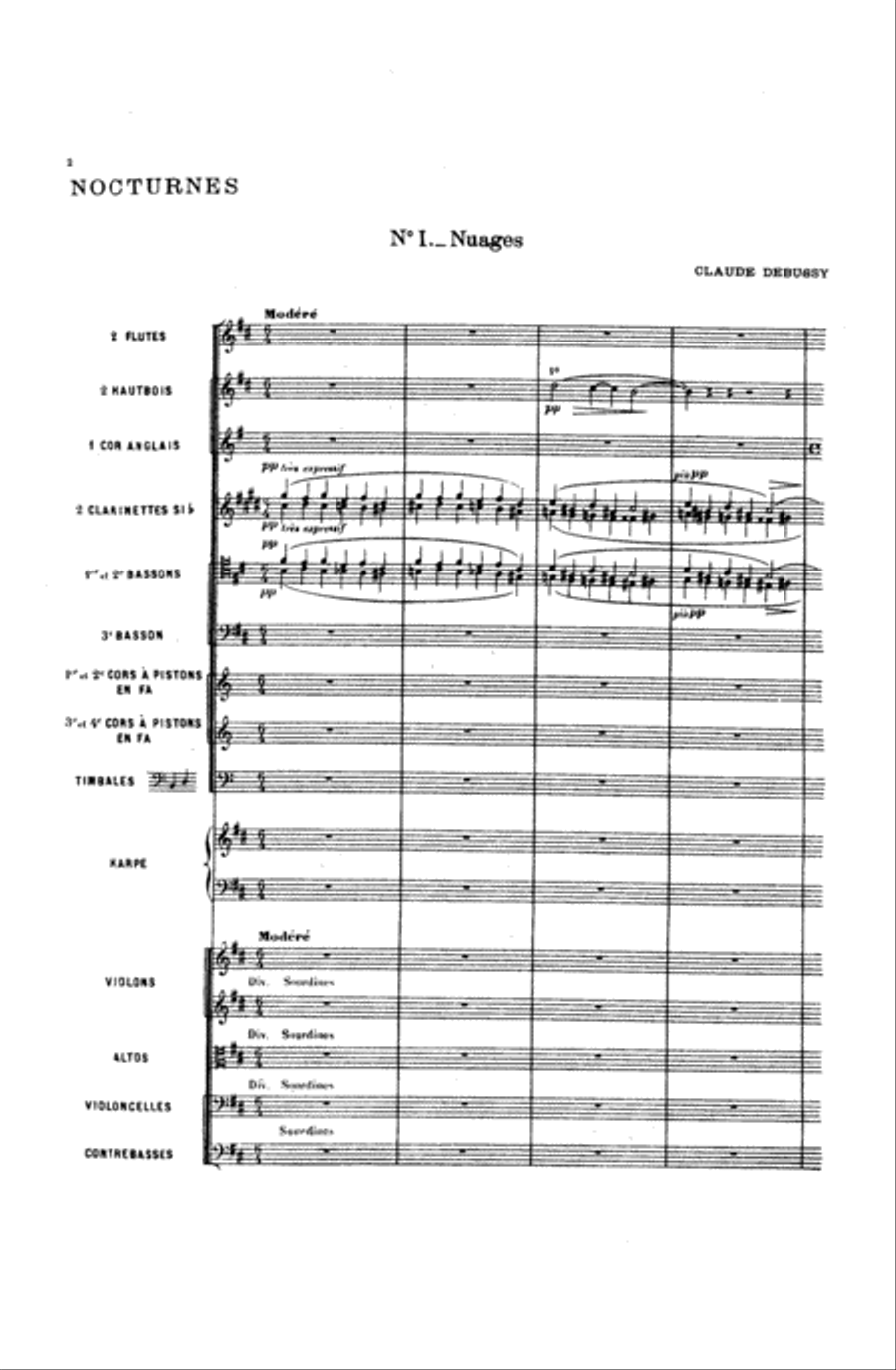 Nocturnes, Complete Full Orchestra scores gallery preview page 3