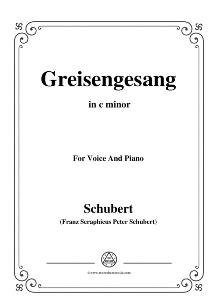 Schubert-Greisengesang,in c minor,Op.60,No.1,for Voice and Piano image number null