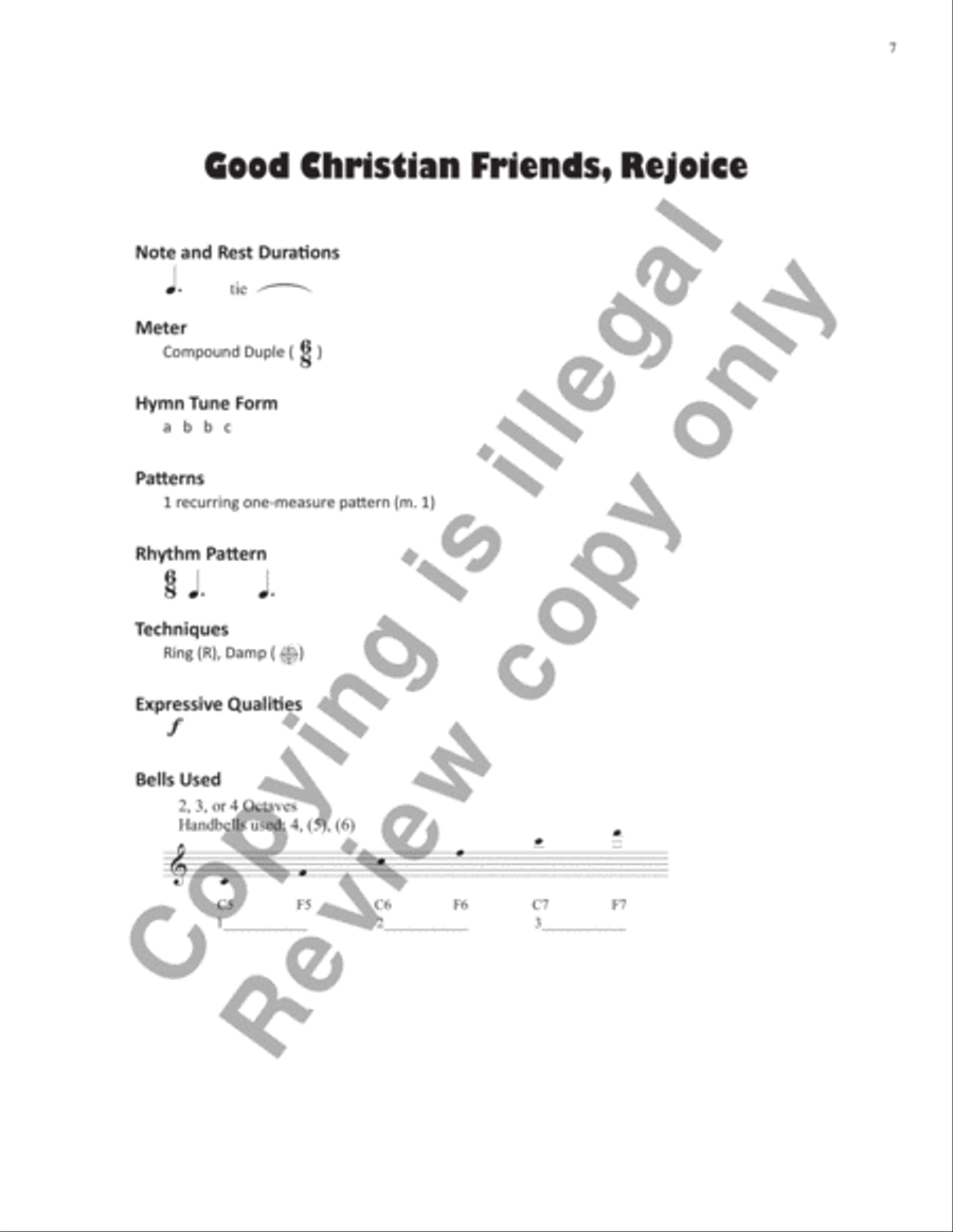 Hymns for Handbells Reproducible Accompaniments and Settings 4-Octaves scores gallery preview page 3