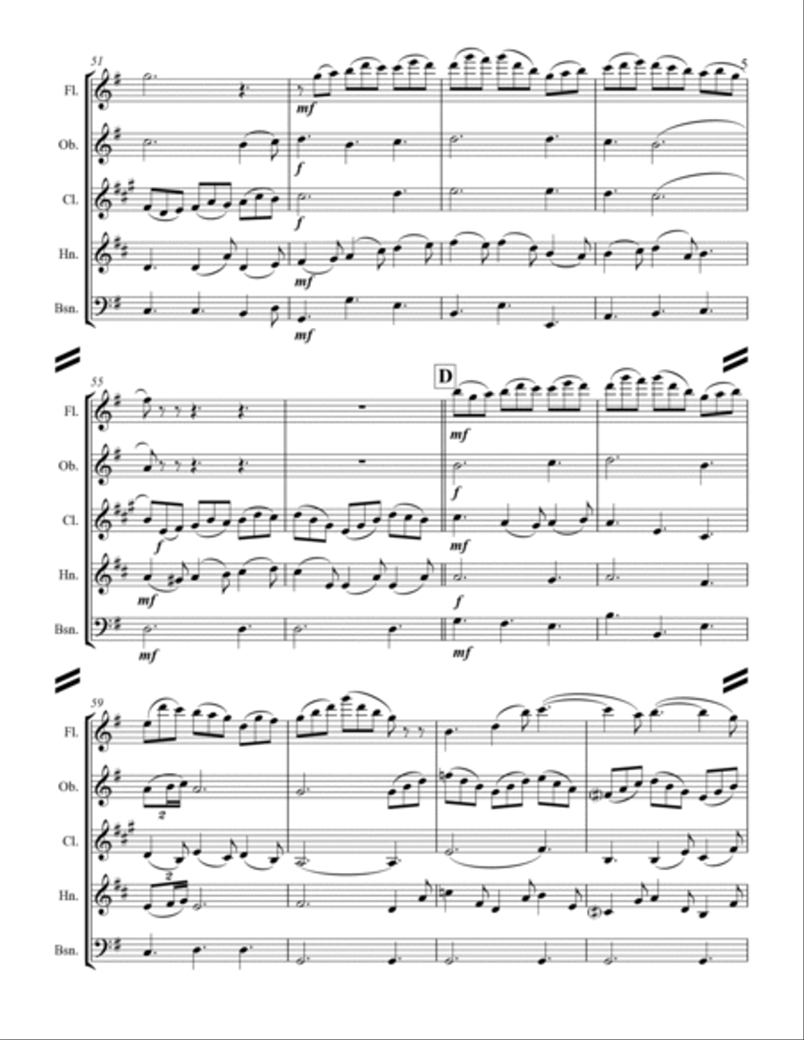 Bach - Jesu, Joy of Man’s Desiring (for Woodwind Quintet) Woodwind Quintet scores gallery preview page 6