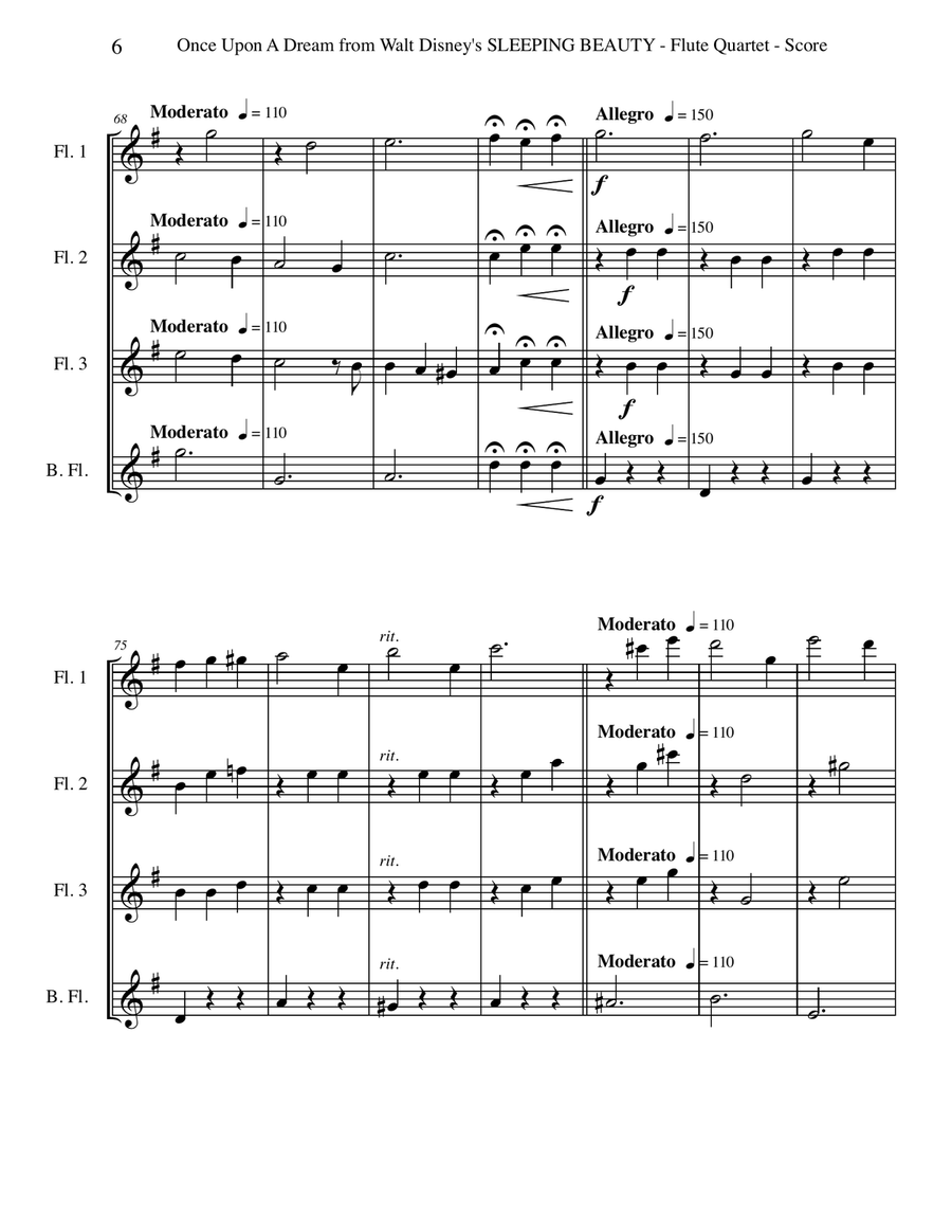 Once Upon A Dream Once Upon A Dream Woodwind Quartet scores gallery preview page 6