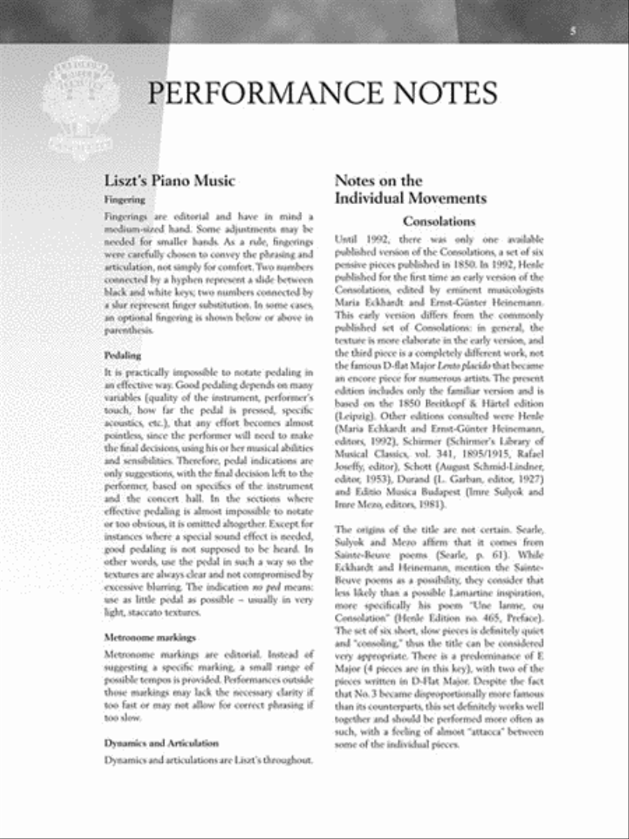 Franz Liszt – Consolations and Liebesträume Piano Solo scores gallery preview page 5
