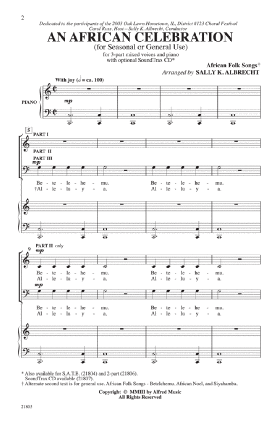 An African Celebration 3-Part scores gallery preview page 2
