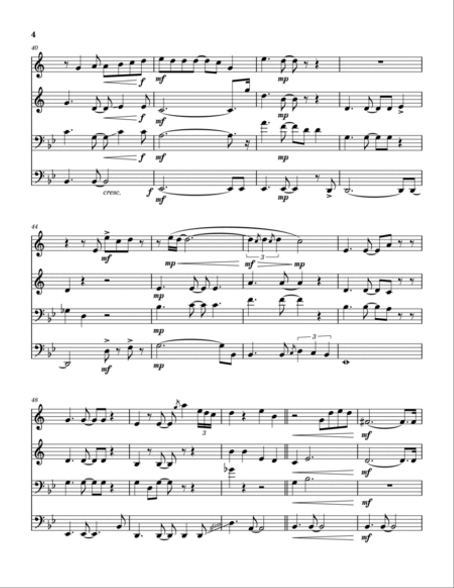 Somebody Home Brass Quartet scores gallery preview page 5