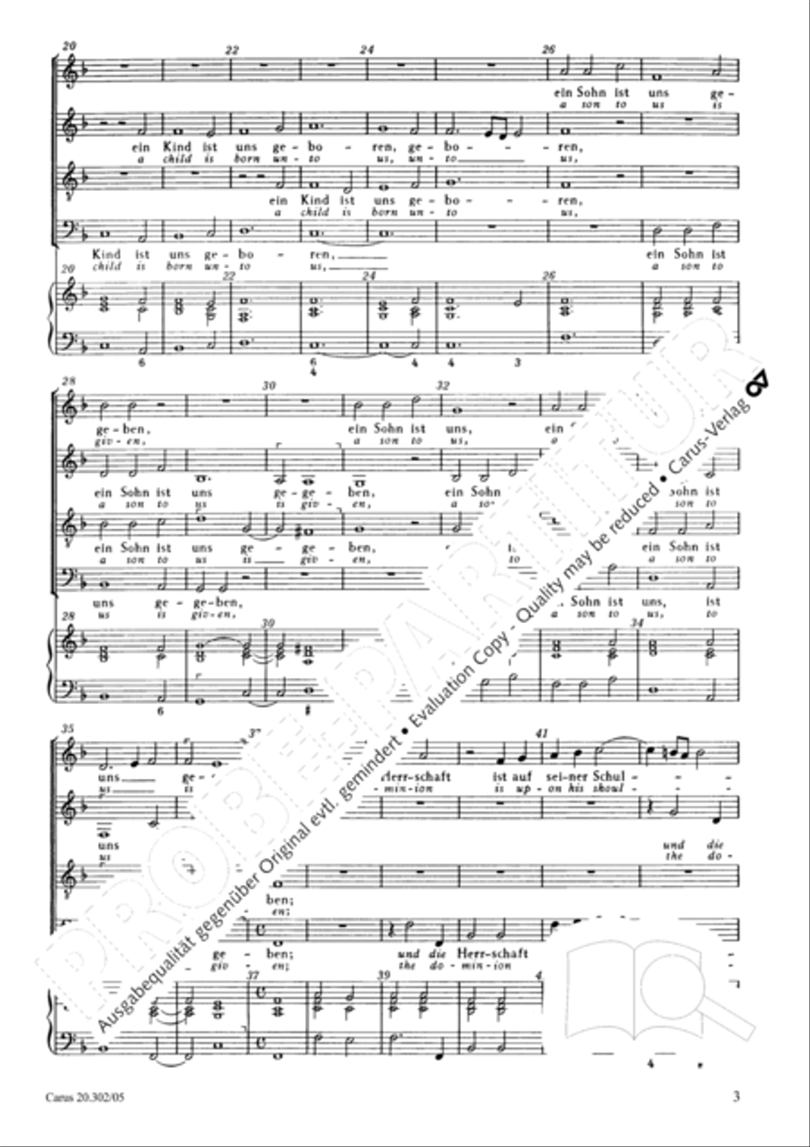A child is born unto us 4-Part scores gallery preview page 4
