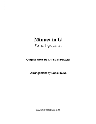 Book cover for Minuet in G for string quartet (G minor included)