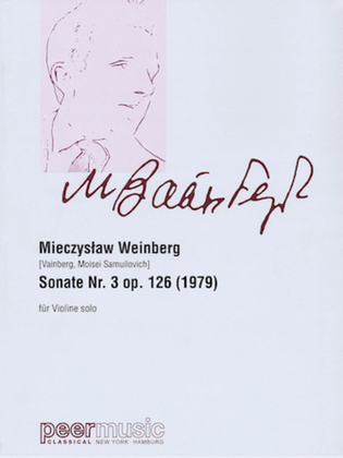 Book cover for Sonate Fur Violine Solo Nr. 3 Op. 126 (1979)