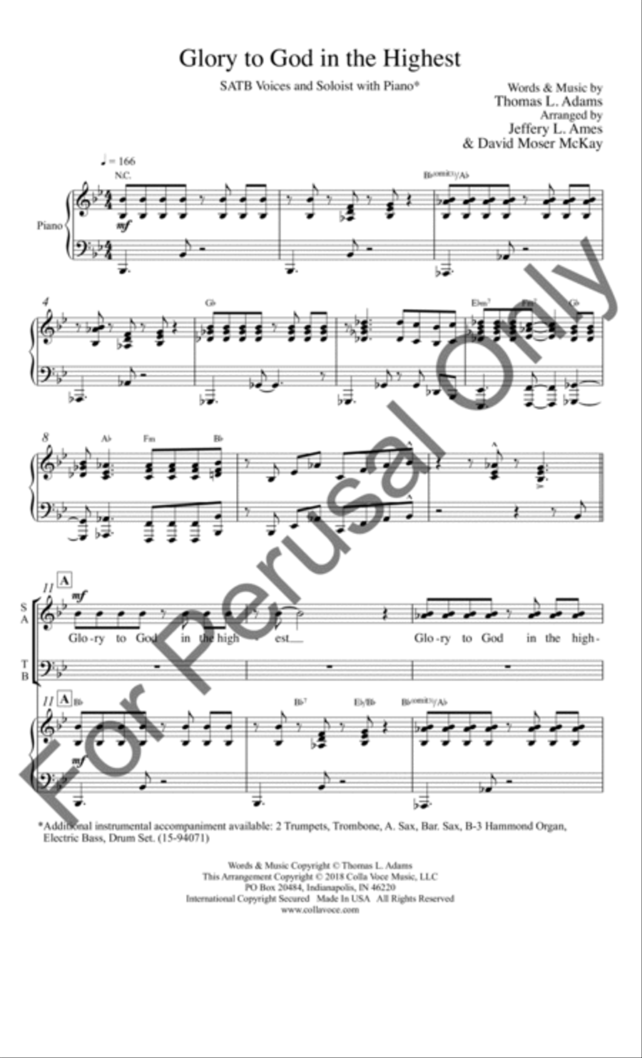 Glory to God in the Highest (Choral Score) 4-Part scores gallery preview page 2