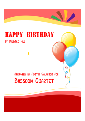 Book cover for Happy Birthday - bassoon quartet