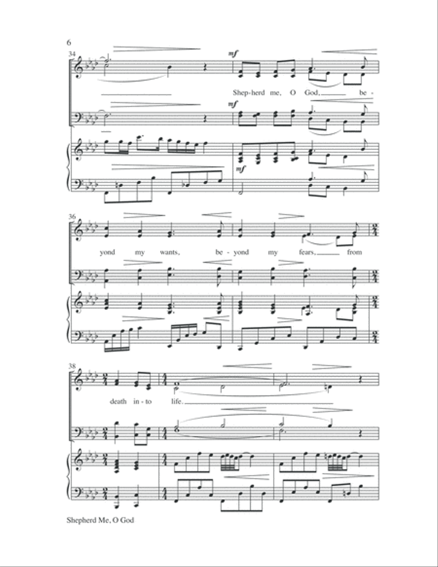 Shepherd Me, O God 4-Part scores gallery preview page 7