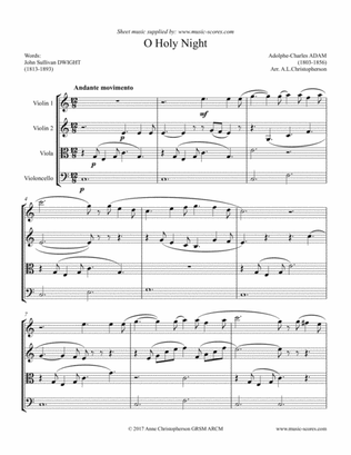 Cantique de Noel; O Holy Night - String Quartet