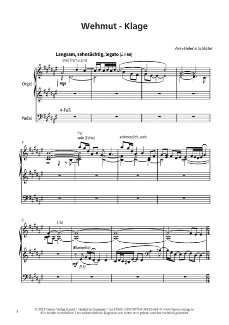 Wehmut op. 517; Zimbelstern op. 798 Organ scores gallery preview page 2