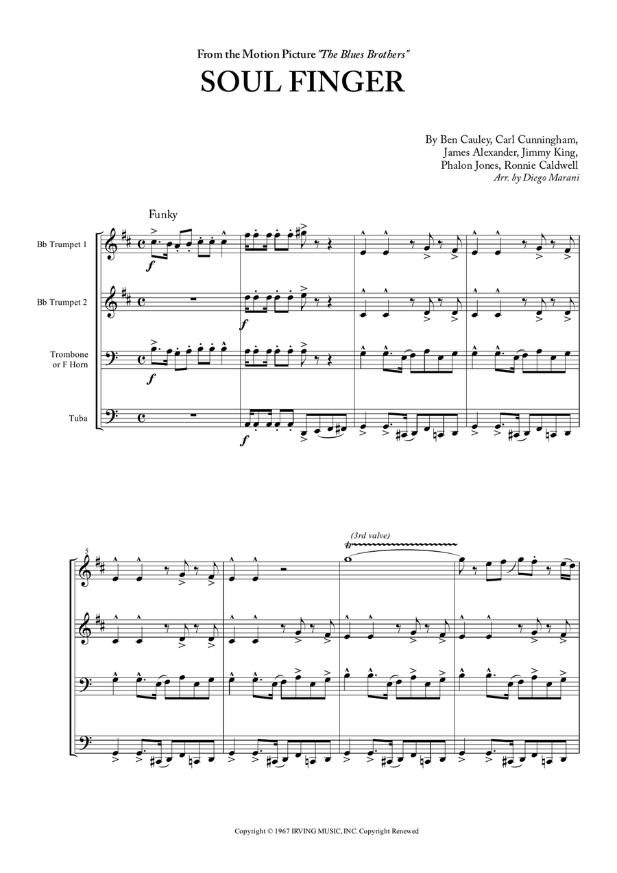 Soul Finger Brass Ensemble scores gallery preview page 3