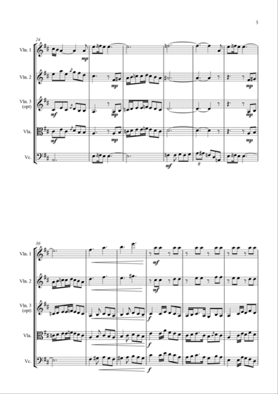 Celtic Lament - for String Quartet String Quartet scores gallery preview page 6