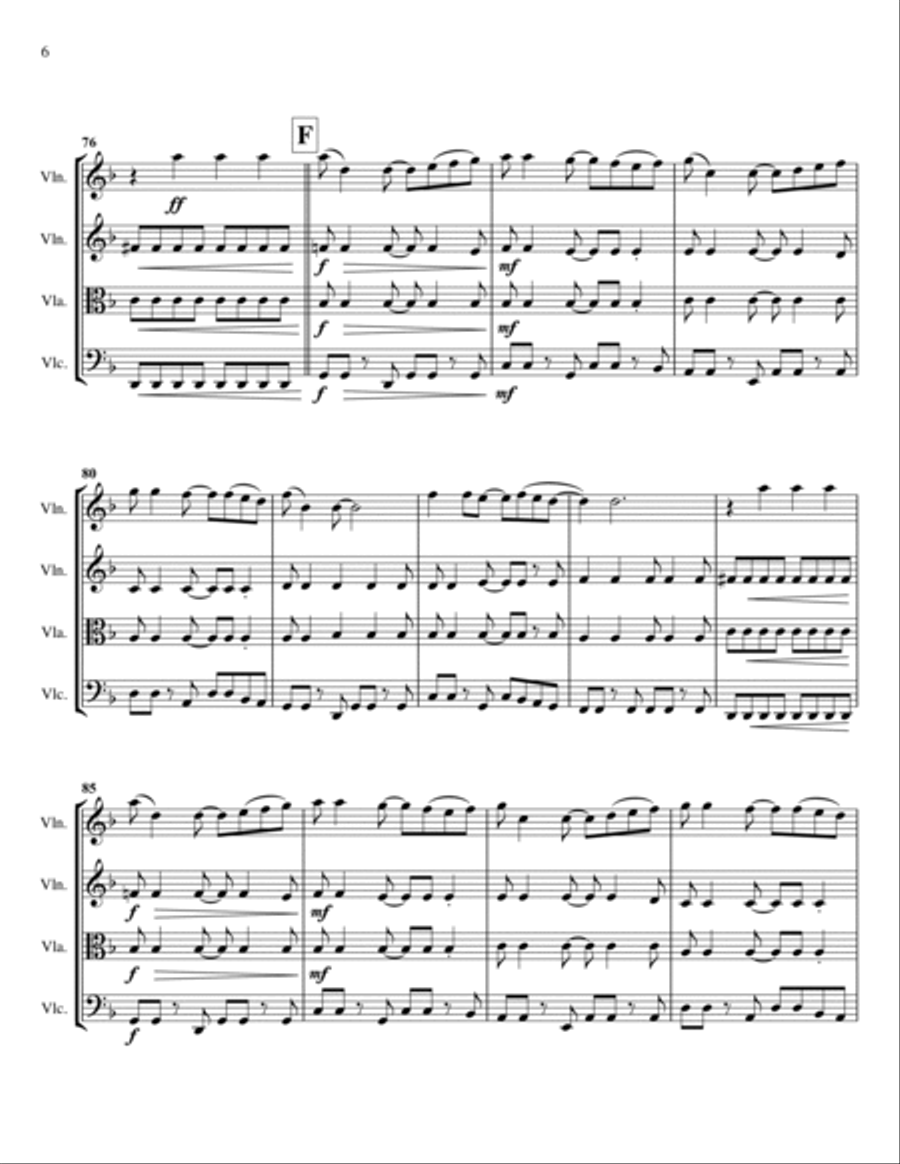 Can't Take My Eyes Off Of You String Quartet scores gallery preview page 6