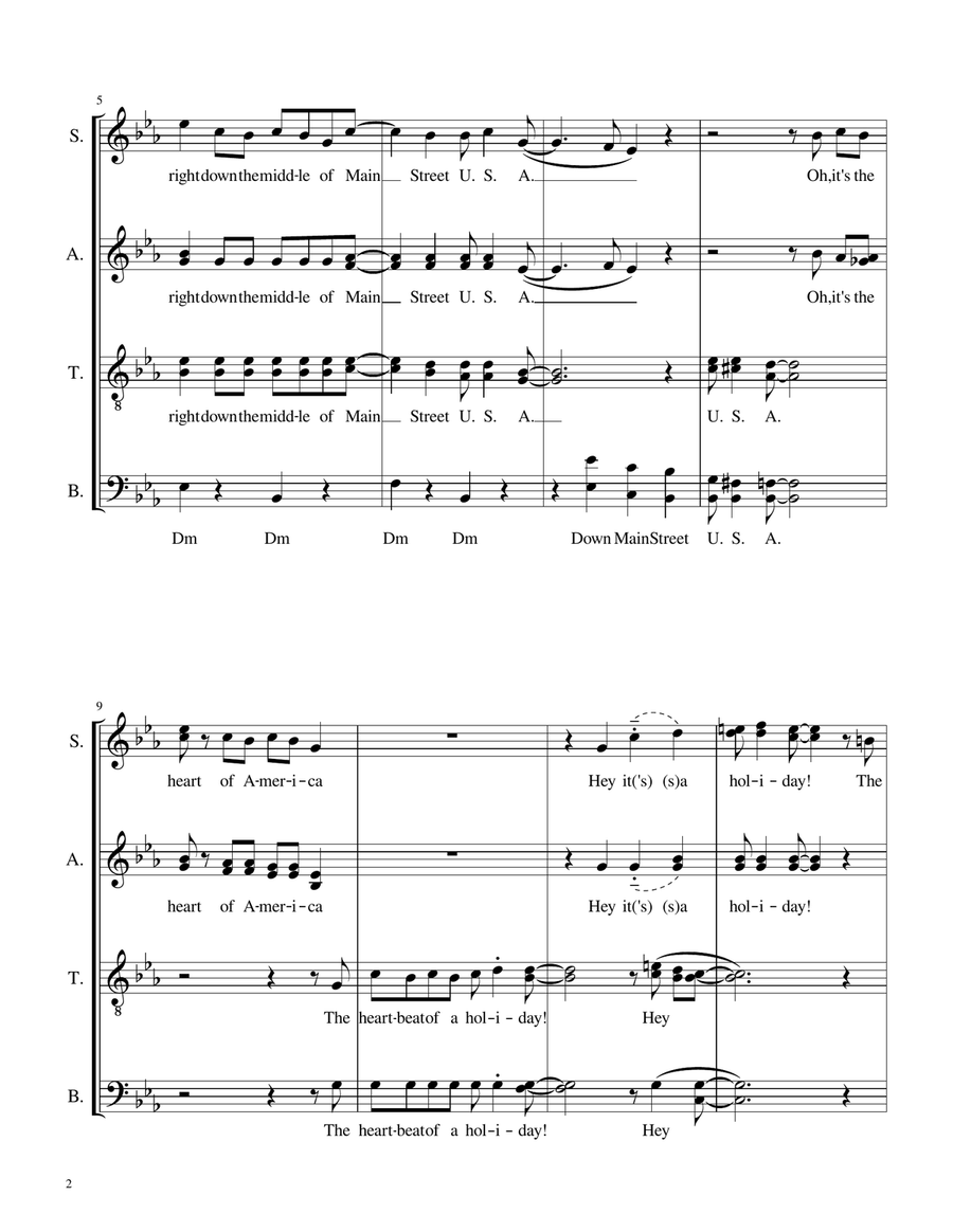 Main Street, U.s.a. Main Street, U.s.a. 4-Part scores gallery preview page 2