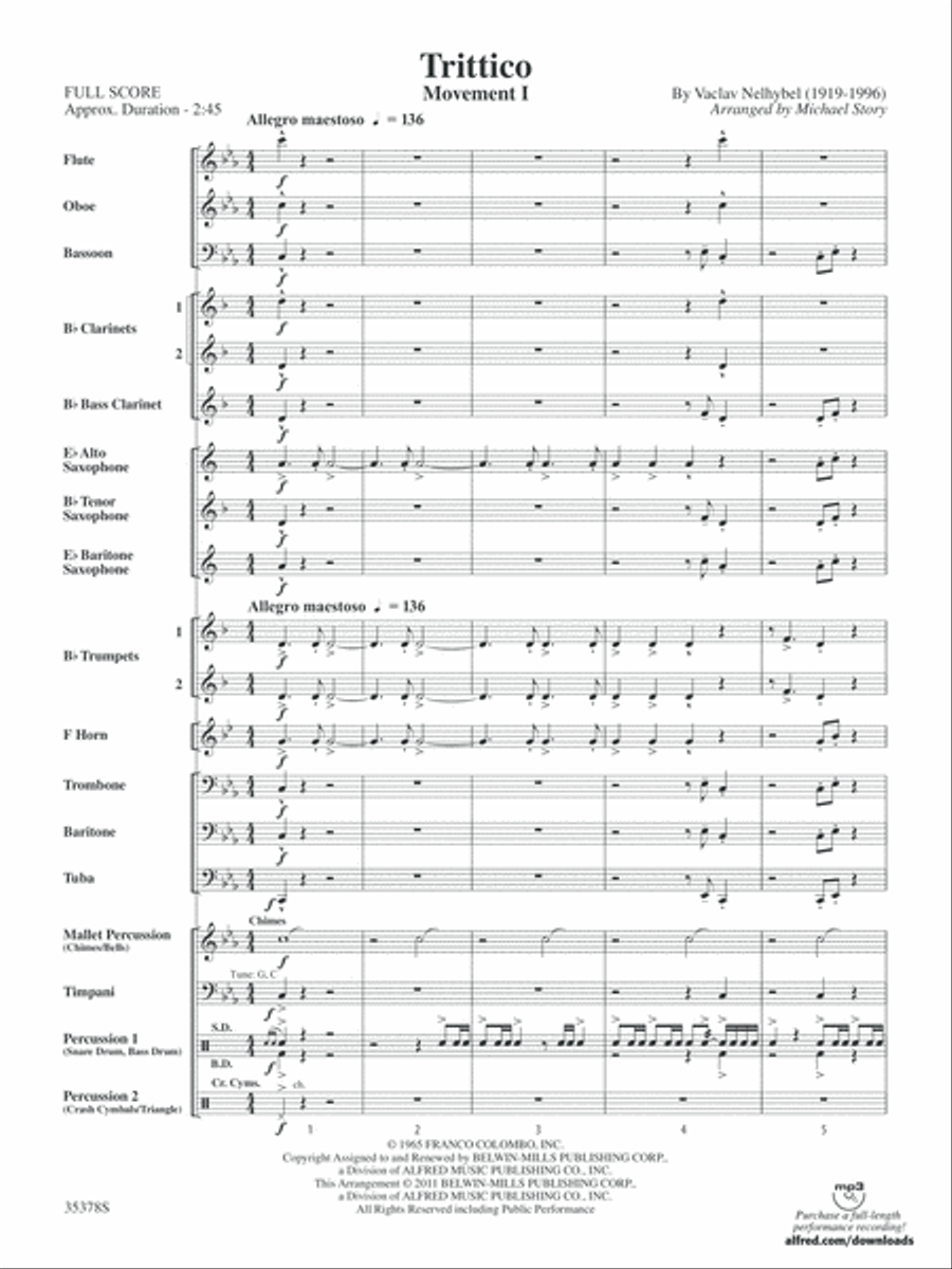 Trittico: Score Trittico: Score Concert Band scores gallery preview page 3