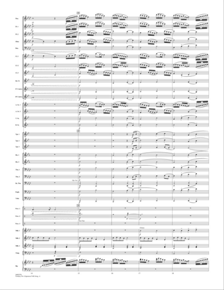 Fantasy On A Japanese Folk Song - Full Score Concert Band scores gallery preview page 6
