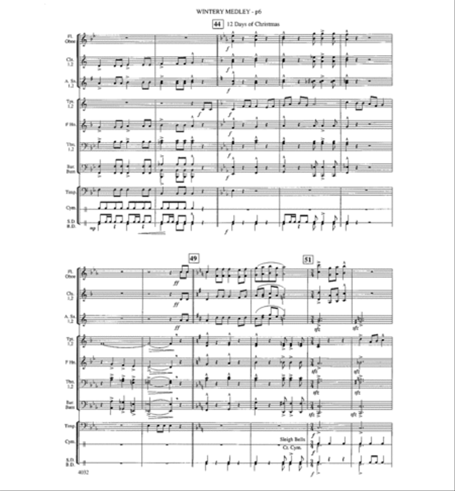Festive Yuletide Cameos Concert Band scores gallery preview page 6
