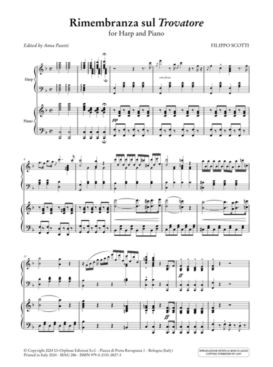 Rimembranza sul "Trovatore" for Harp and Piano