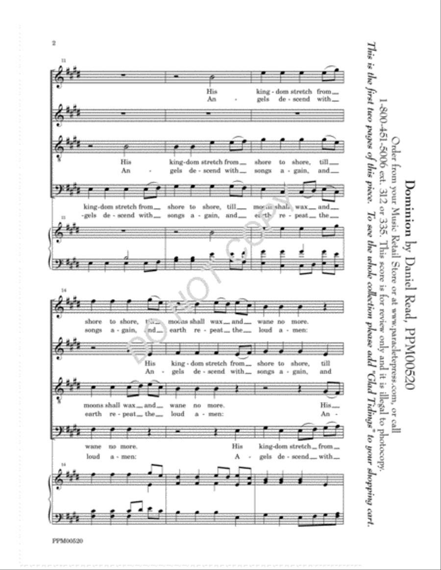 Glad Tidings Glad Tidings 4-Part scores gallery preview page 3