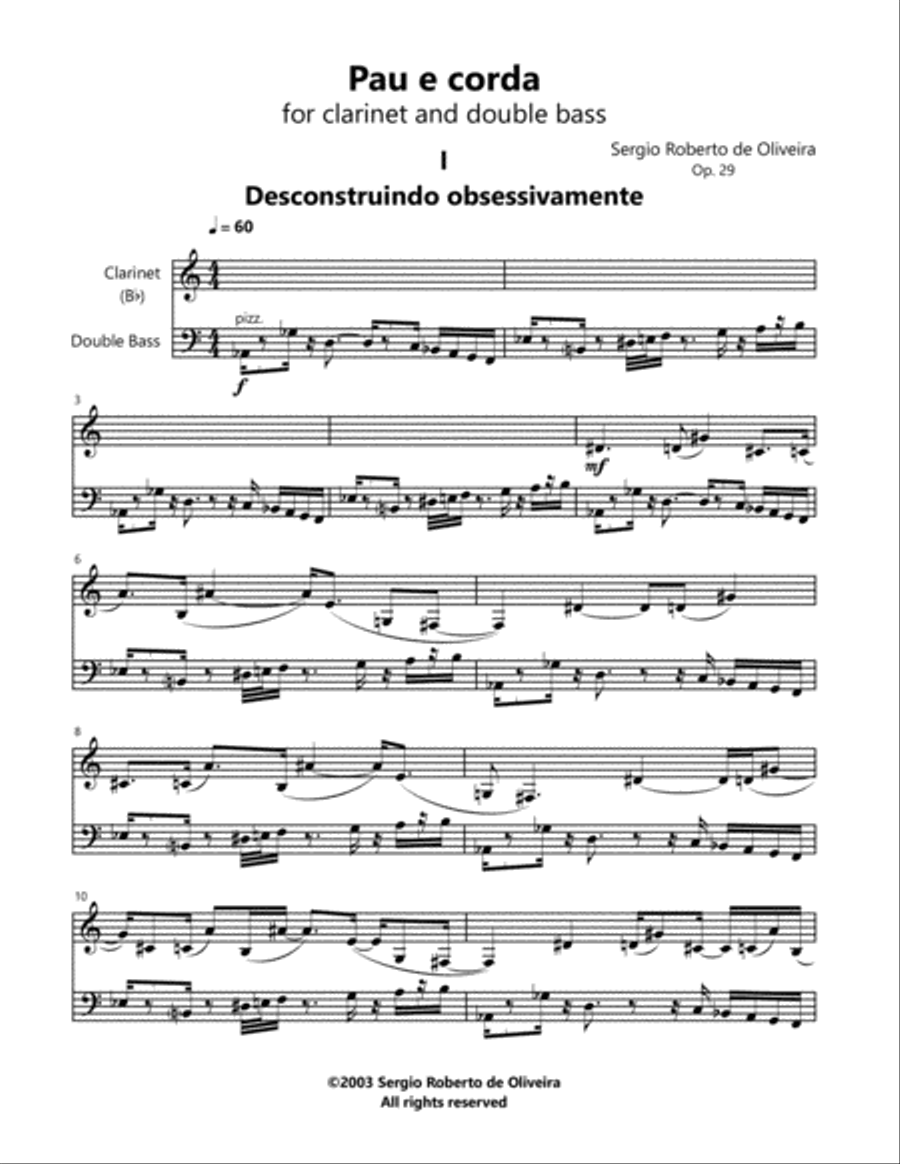 Pau e corda Clarinet scores gallery preview page 4