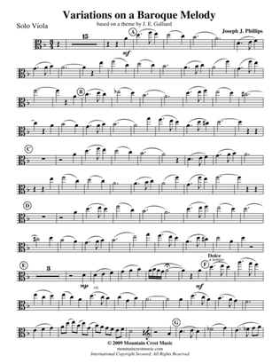 Variations on a Baroque Melody-Viola part
