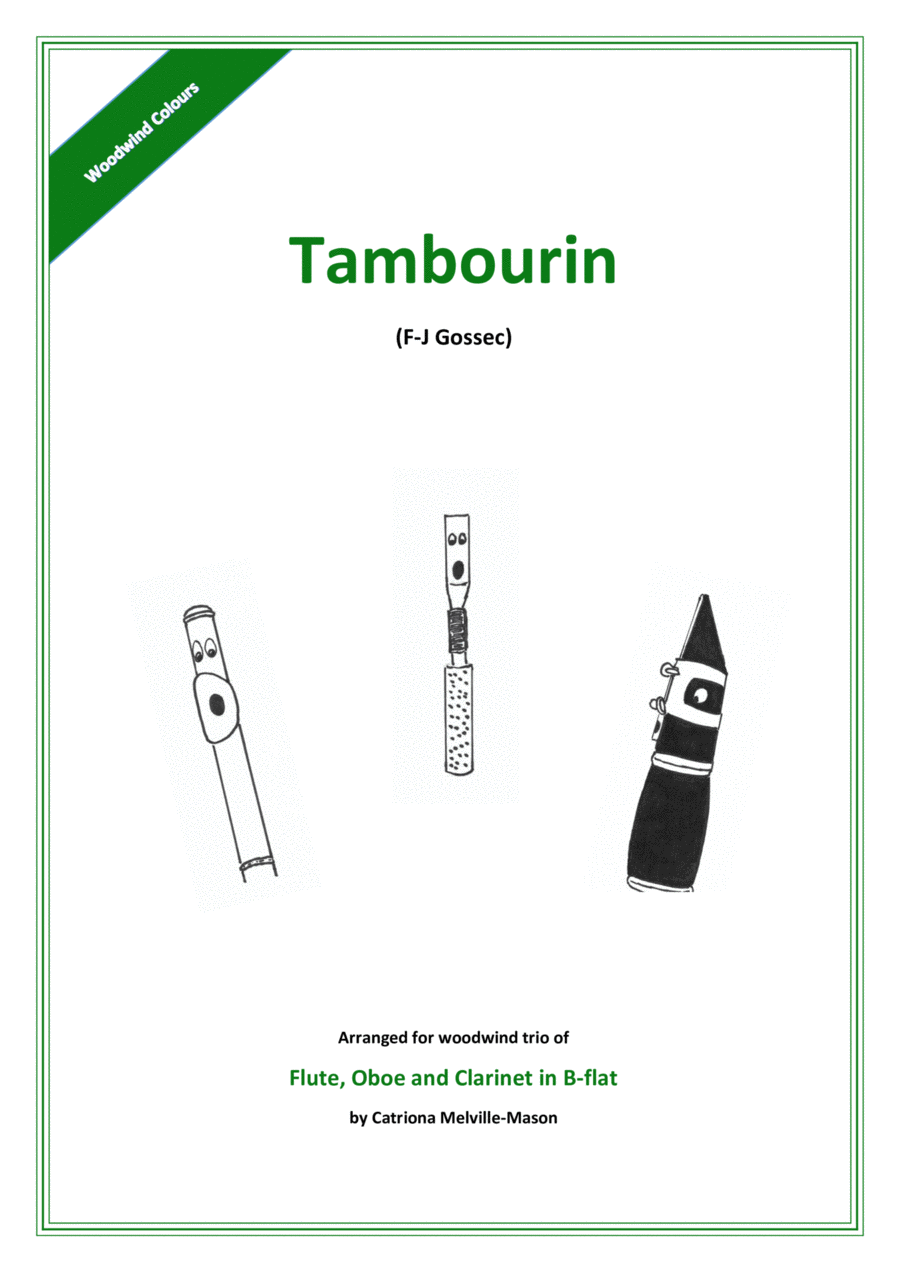 Tambourin (flute, oboe, clarinet trio) Clarinet Trio scores gallery preview page 1