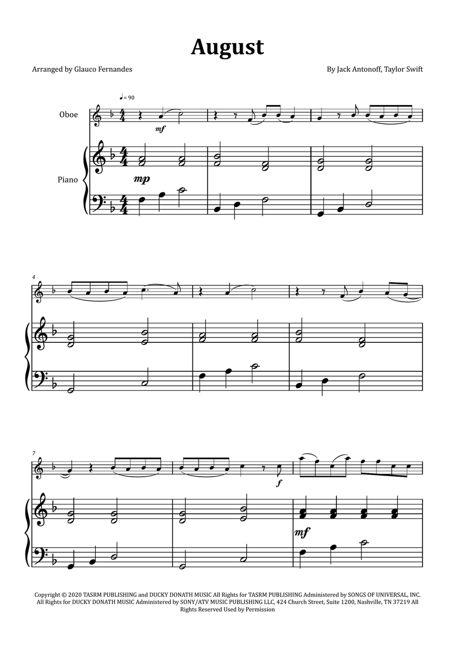 August Chamber Music scores gallery preview page 1