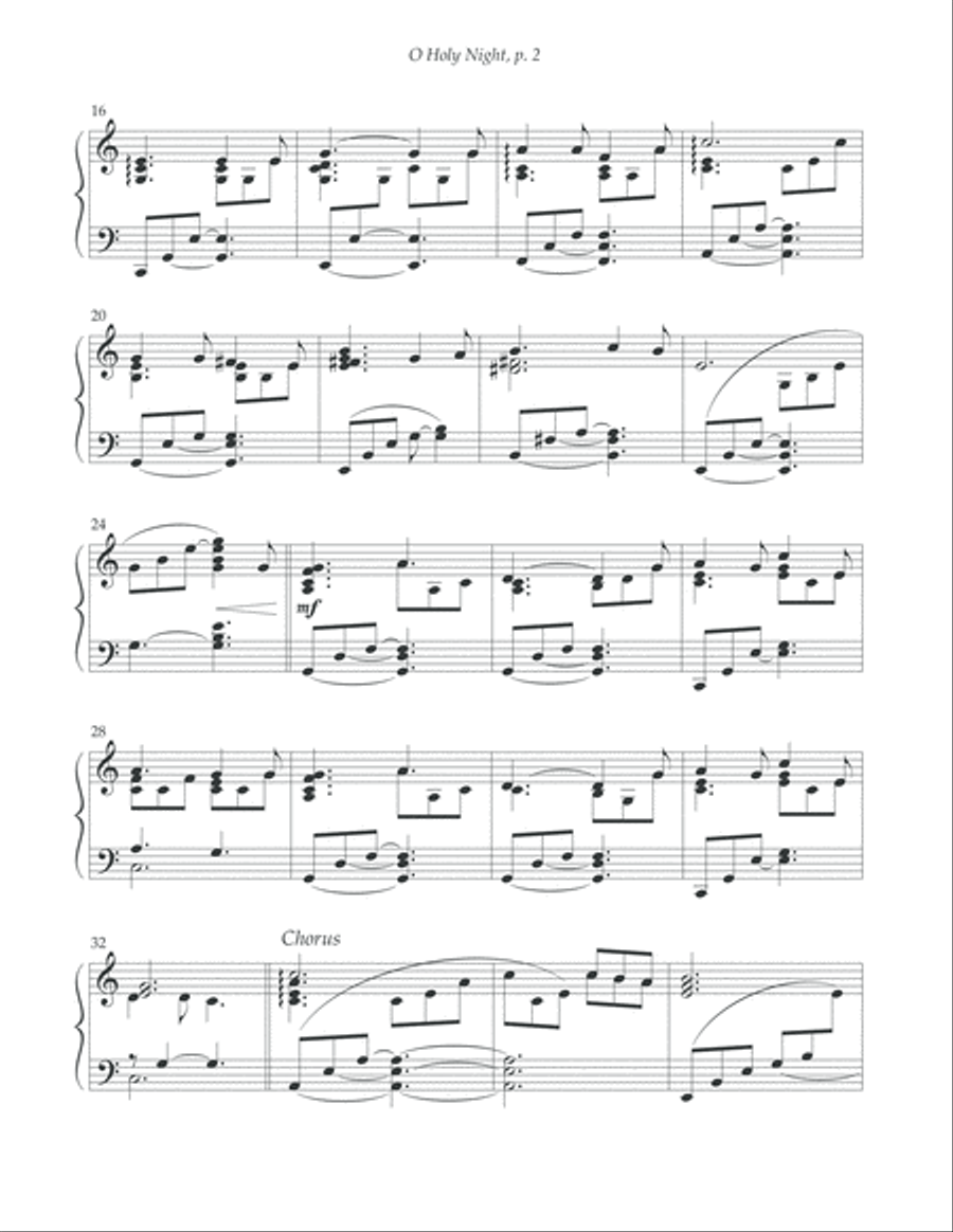 O Holy Night Piano Solo scores gallery preview page 3