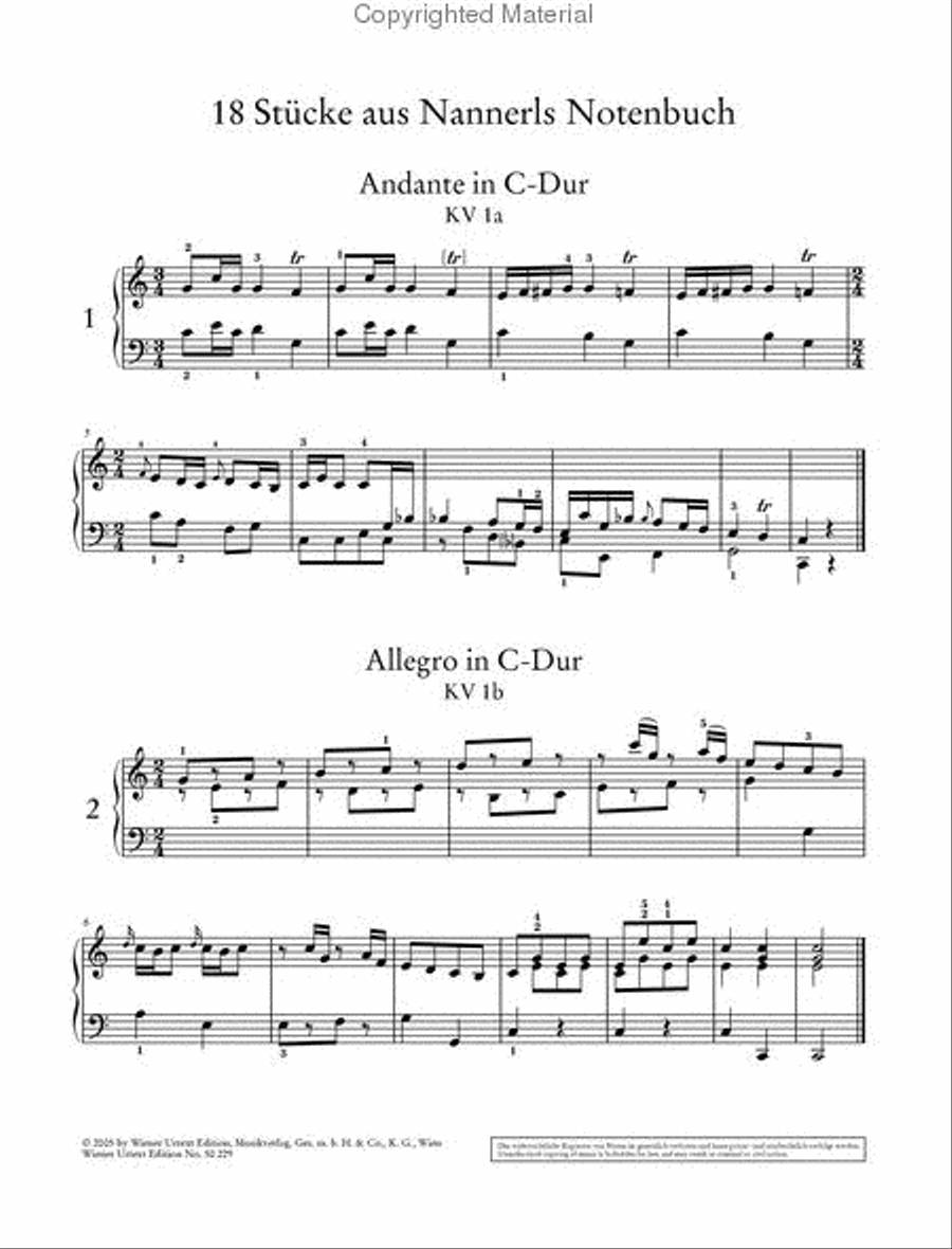 Piano Pieces - Volume 1