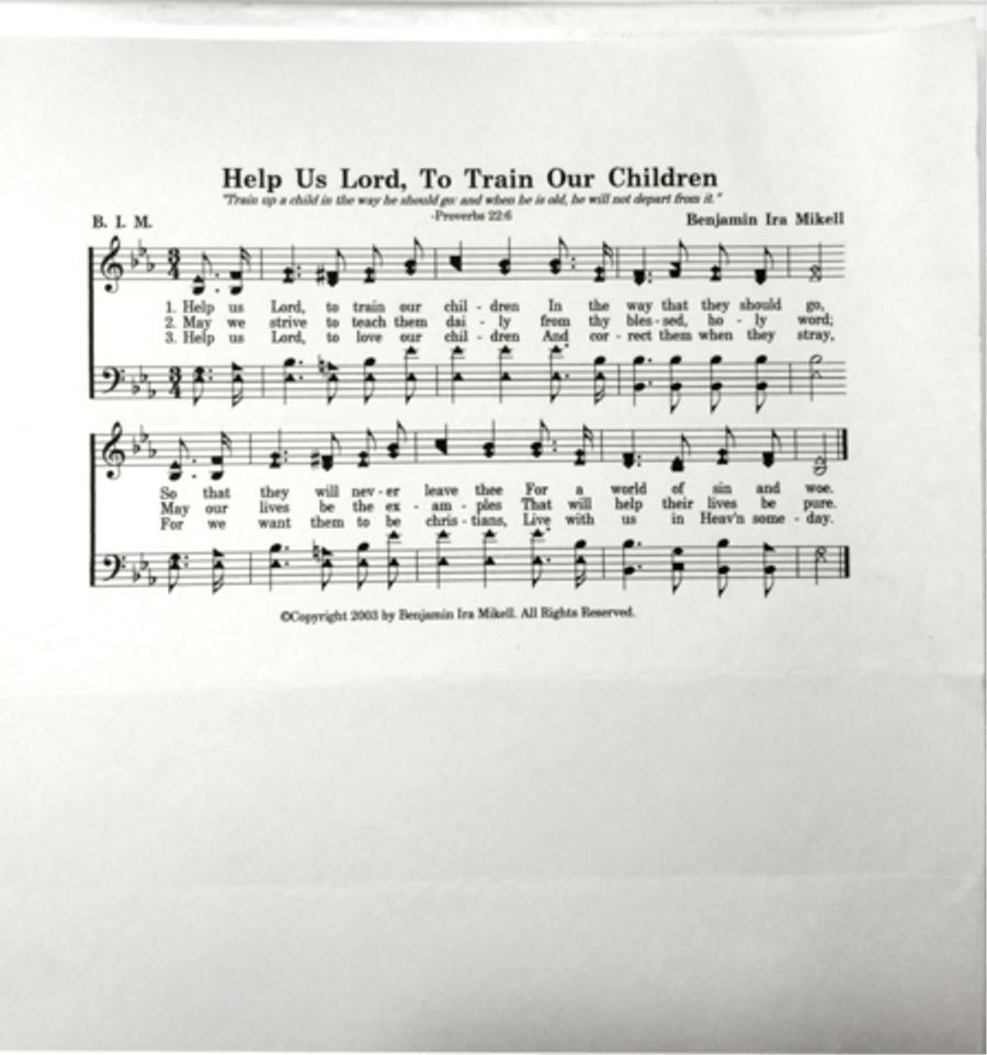 Help Us Lord to Train Our Children 4-Part scores gallery preview page 1
