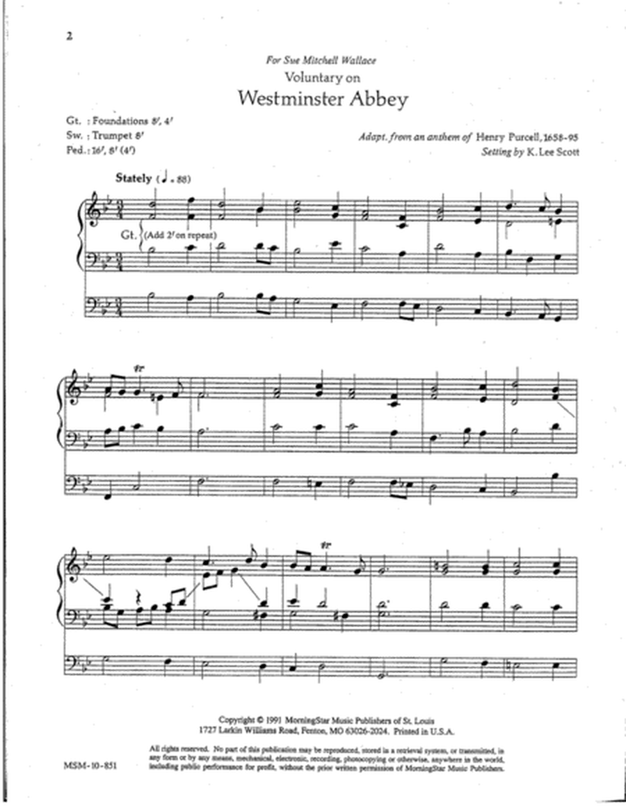 Voluntary on Westminster Abbey