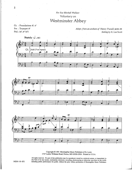 Voluntary on Westminster Abbey