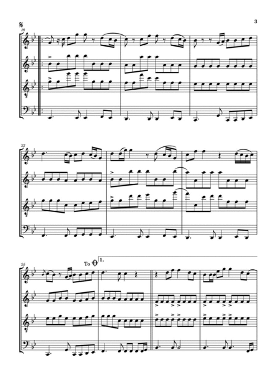 Wait For Me Wait For Me Saxophone Quartet scores gallery preview page 4