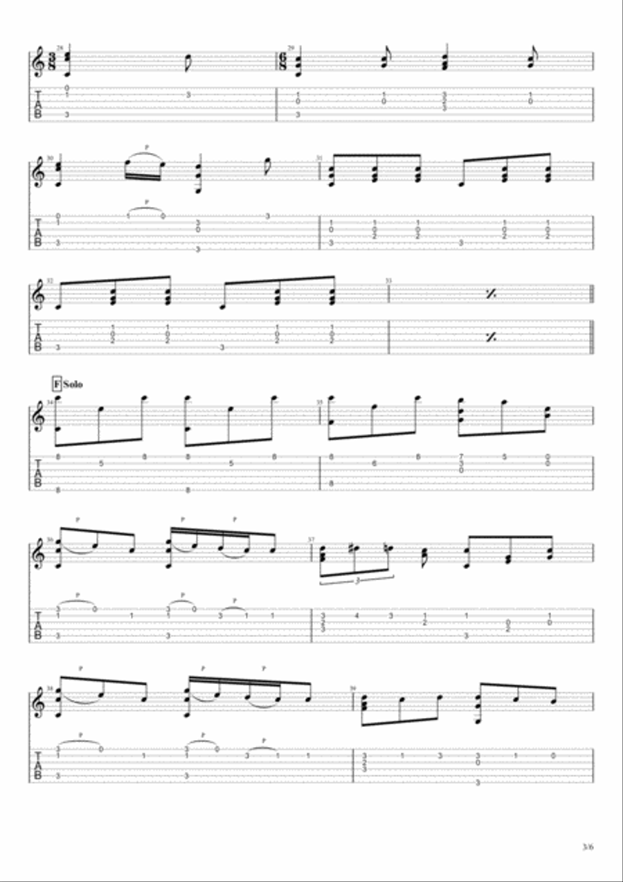 Bring a Torch, Jeanette, Isabella Acoustic Guitar scores gallery preview page 3