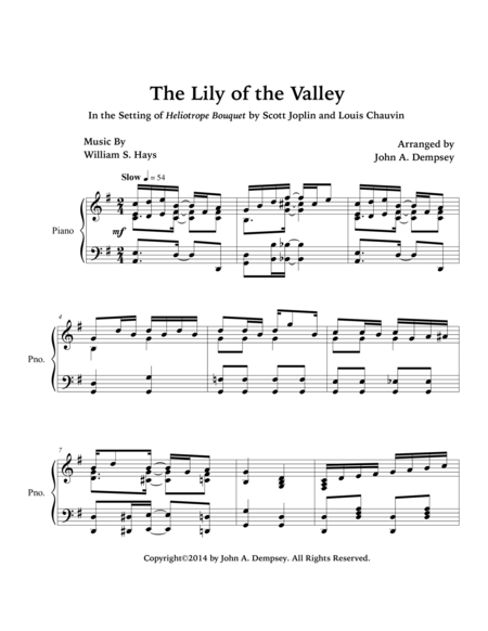 Ragtime Moods: The Lily of the Valley / Heliotrope Bouquet
