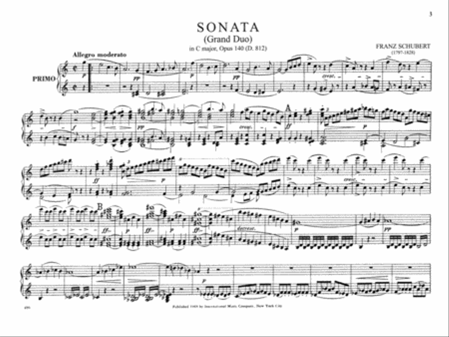 Sonata In C Major (Grand Duo), Opus 140 1 Piano, 4-Hands scores gallery preview page 2